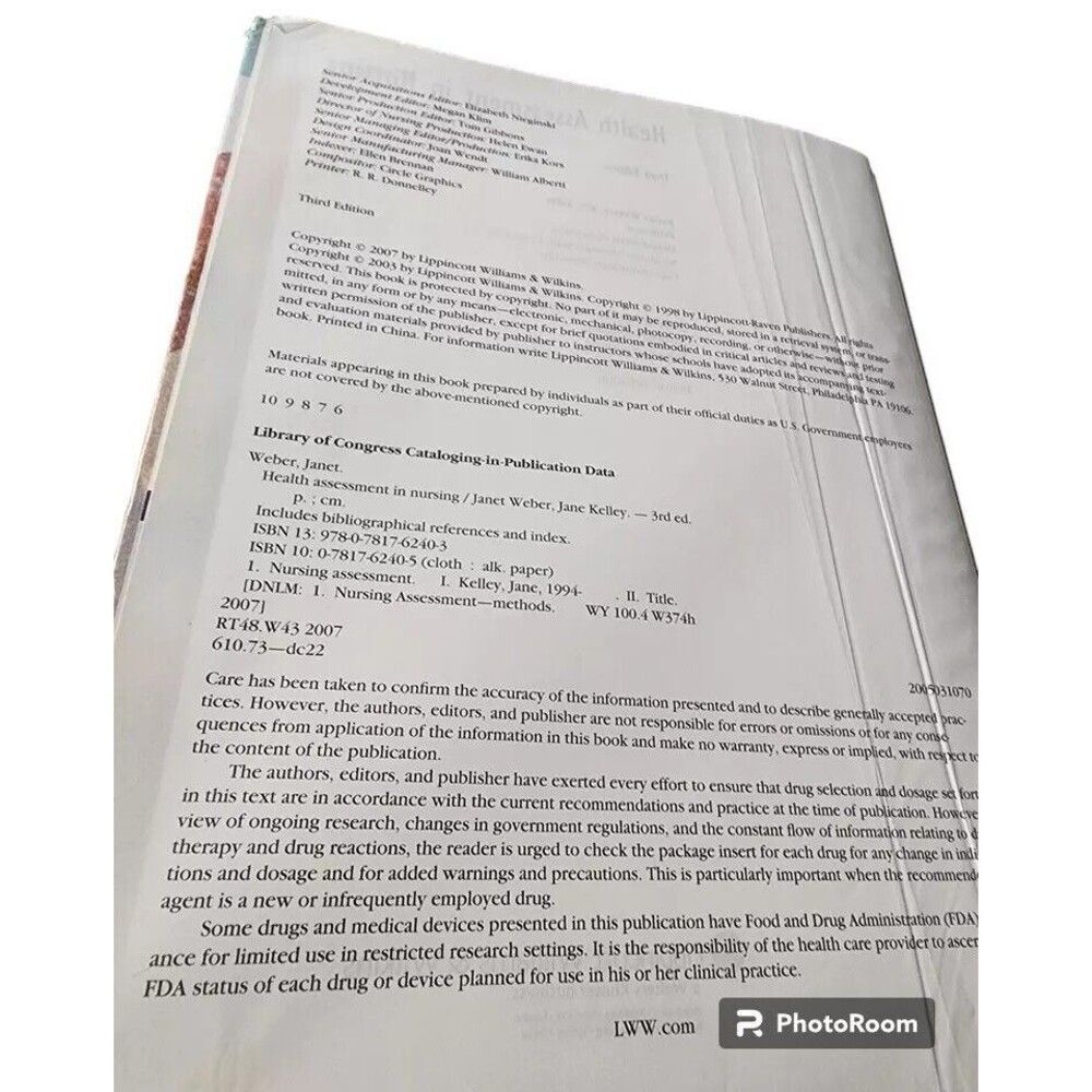 Health Assessment in Nursing 3rd Edition Textbook Lippincott - Picture 4 of 7